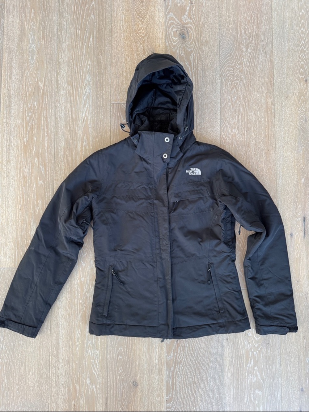 The North Face Women's Black Hooded Ski Jacket.